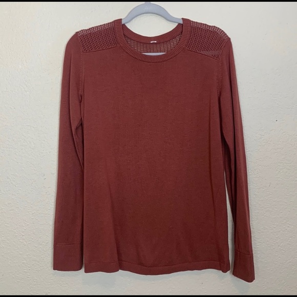 Lululemon Women Sweater Back To Balance Red Rustic Clay RSTC Cashmere Touch - Picture 2 of 4